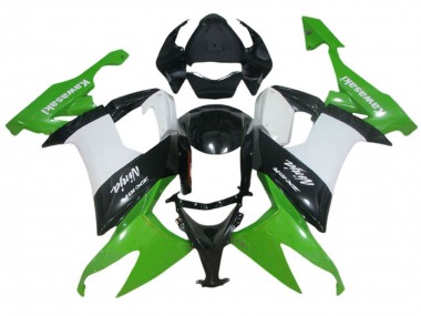 Billigste Kawasaki ZX10R Motorrad Verkleidung 2006-2007 - Grun Weiss Schwarz
