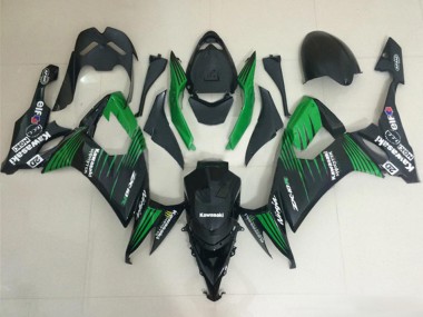 Billigste Kawasaki ZX10R Motorrad Verkleidung 2008-2010 - Matt Schwarz Grun