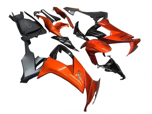 Billigste Kawasaki ZX10R Motorrad Verkleidung 2008-2010 - Burnt Orange Schwarz
