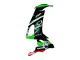 Billigste Kawasaki ZX10R Motorrad Verkleidung 2008-2010 - Grun Weiss Rot Schwarz Monster Elf 66