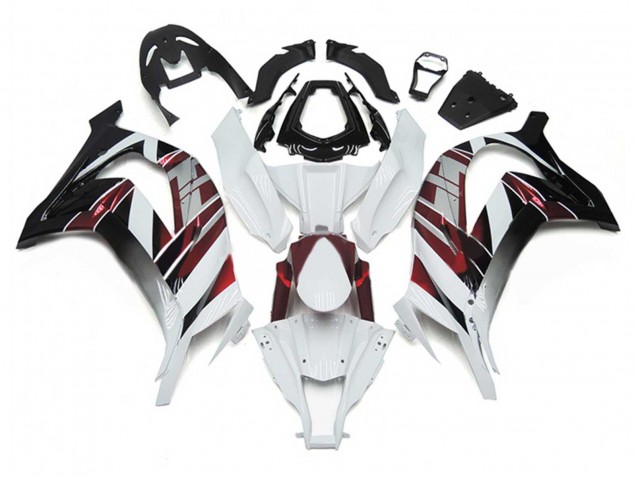 Billigste Kawasaki ZX10R Motorrad Verkleidung 2011-2015 - Weiss Rot Silber Schwarz
