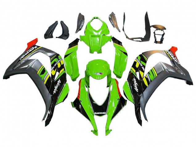 Billigste Kawasaki ZX10R Motorrad Verkleidung 2016-2020 - Grun Rot Grau