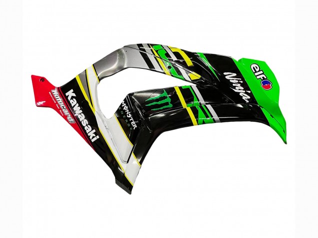 Billigste Kawasaki ZX10R Motorrad Verkleidung 2016-2020 - Grun Gelb Rot Schwarz Elf Monster
