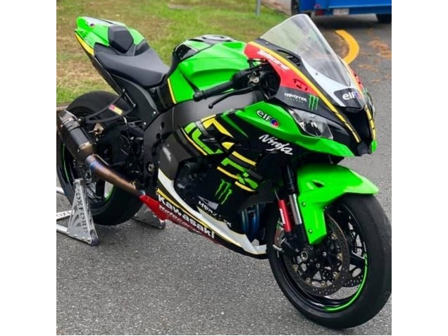 Billigste Kawasaki ZX10R Motorrad Verkleidung 2016-2020 - Grun Gelb Rot Schwarz Elf Monster