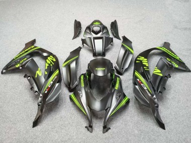 Billigste Kawasaki ZX10R Motorrad Verkleidung 2016-2020 - Matt Schwarz Grun