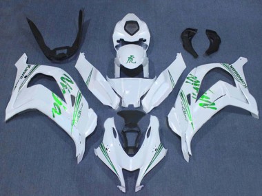 Billigste Kawasaki ZX10R Motorrad Verkleidung 2016-2020 - Weiss Grun Ninja