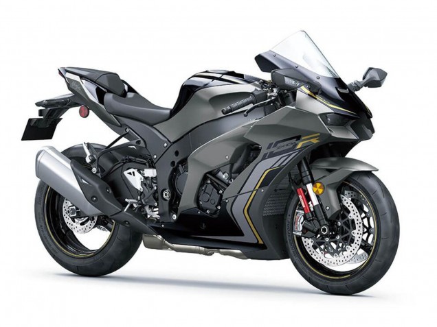 Billigste Kawasaki ZX10R Motorrad Verkleidung 2021-2026 - Schwarz Grau Gold