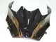Billigste Kawasaki ZX14R ZZR1400 Motorrad Verkleidung 2006-2011 - Glanzendes Schwarz Gold Flamme