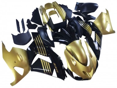 Billigste Kawasaki ZX14R ZZR1400 Motorrad Verkleidung 2006-2011 - Gold Schwarz