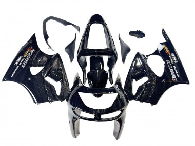 Billigste Kawasaki ZX6R Motorrad Verkleidung 1998-1999 - Glanzendes Schwarz Gelb Elf Bridgestone
