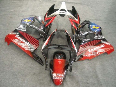 Billigste Kawasaki ZX6R Motorrad Verkleidung 2000-2002 - Weiss Rot Schwarz PlayStation 2