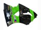 Billigste Kawasaki ZX6R Motorrad Verkleidung 1998-1999 - Grun Glanzendes Schwarz Elf Bridgestone