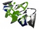 Billigste Kawasaki ZX6R Motorrad Verkleidung 1998-1999 - Grun Weiss Blau Silber Glanzendes Schwarz