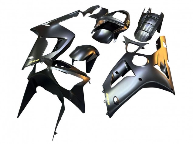 Billigste Kawasaki ZX6R Motorrad Verkleidung 2003-2004 - Matt Schwarz Gold 636