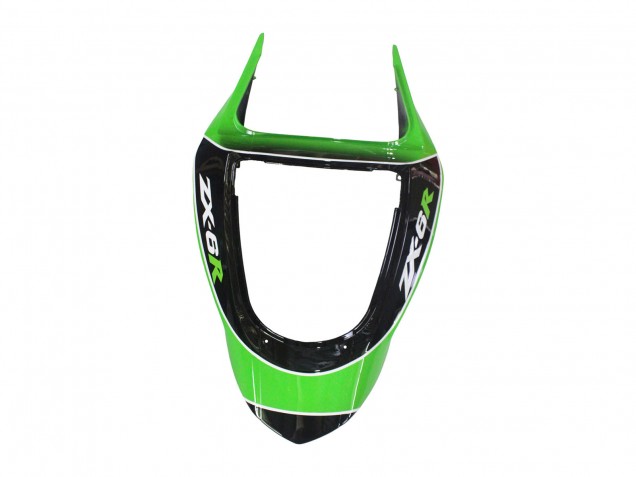 Billigste Kawasaki ZX6R Motorrad Verkleidung 2003-2004 - Grun Weiss Schwarz