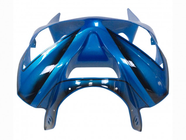 Billigste Kawasaki ZX6R Motorrad Verkleidung 2003-2004 - Blau Weiss Rot Hai