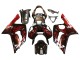 Billigste Kawasaki ZX6R Motorrad Verkleidung 2003-2004 - Glanzendes Schwarz Rot Flamme