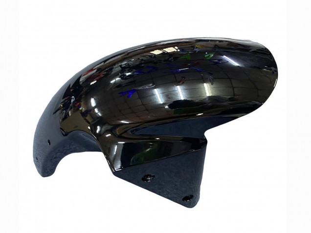 Billigste Kawasaki ZX6R Motorrad Verkleidung 2003-2004 - Glanzendes Schwarz Grun Flamme