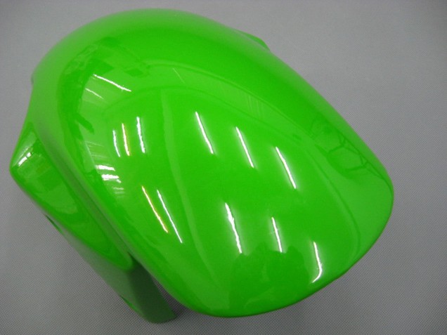 Billigste Kawasaki ZX6R Motorrad Verkleidung 2003-2004 - Grun Weiss Schwarz Elf Bridgestone