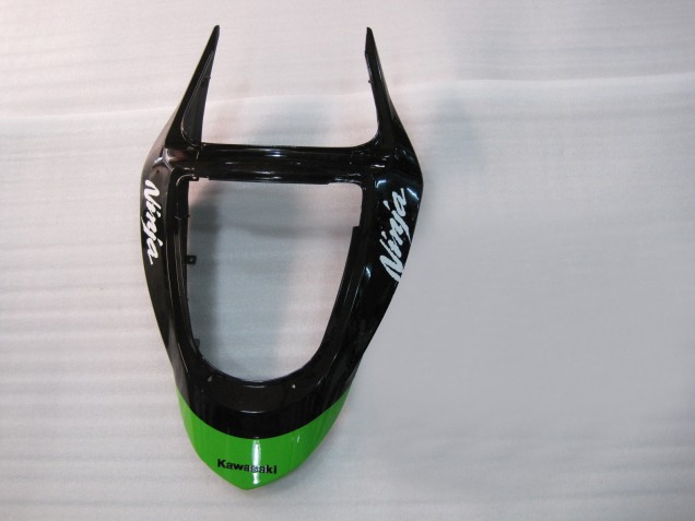 Billigste Kawasaki ZX6R Motorrad Verkleidung 2003-2004 - Grun Schwarz Elf Bridgestone