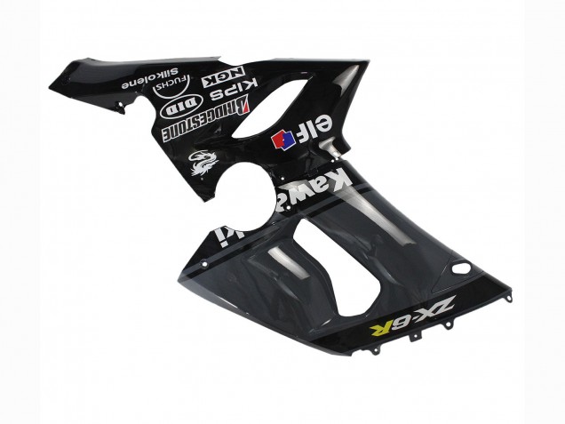 Billigste Kawasaki ZX6R Motorrad Verkleidung 2005-2006 - Dunkel Grau Schwarz