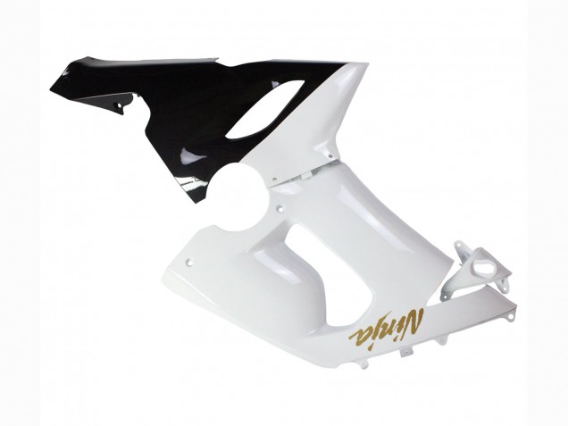 Billigste Kawasaki ZX6R Motorrad Verkleidung 2005-2006 - Weiss Schwarz Gold Ninja