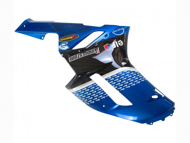 Billigste Kawasaki ZX6R Motorrad Verkleidung 2007-2008 - Schwarz Blauer Elf