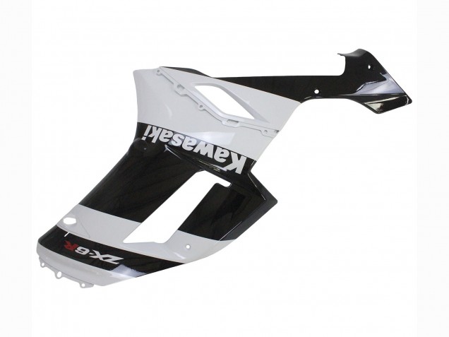 Billigste Kawasaki ZX6R Motorrad Verkleidung 2007-2008 - Weiss Schwarz