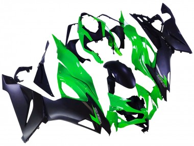 Billigste Kawasaki ZX6R Motorrad Verkleidung 2019-2022 - Grun Matt Schwarz