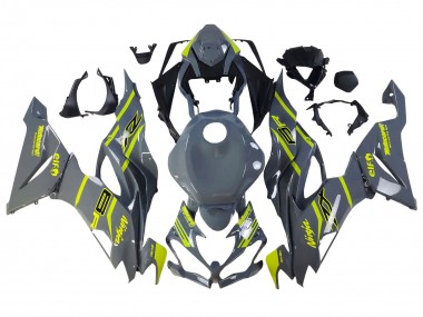 Billigste Kawasaki ZX6R Motorrad Verkleidung 2019-2022 - Nardo Grau Gelb