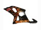 Billigste Suzuki GSXR1000 Motorrad Verkleidung 2000-2002 - Glanzendes Schwarz Orange Flamme