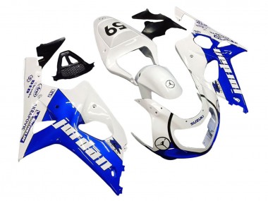 Billigste Suzuki GSXR1000 Motorrad Verkleidung 2000-2002 - Weiss Blau Jordan 59