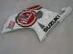 Billigste Suzuki GSXR1000 Motorrad Verkleidung 2000-2002 - Weiss Rot Lucky Strike