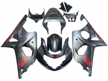 Billigste Suzuki GSXR1000 Motorrad Verkleidung 2000-2002 - Matt Grau Rot Aufkleber