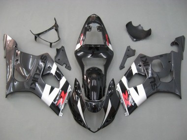 Billigste Suzuki GSXR 1000 Motorrad Verkleidung 2003-2004 - Glanzendes Schwarz Weiss Grau Rot