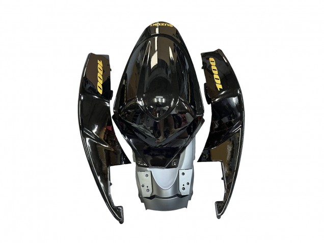 Billigste Suzuki GSXR 1000 Motorrad Verkleidung 2005-2006 - Glanzendes Schwarz Gold Aufkleber