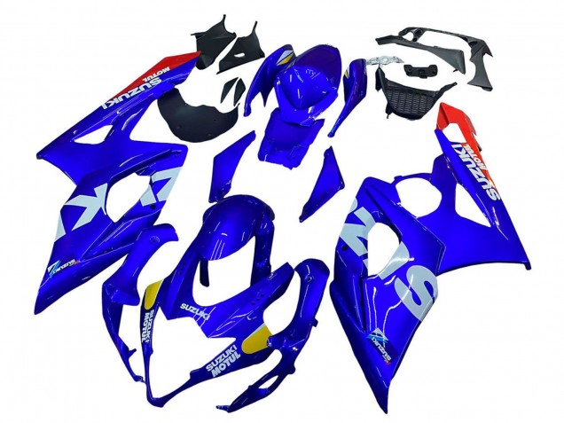 Billigste Suzuki GSXR 1000 Motorrad Verkleidung 2005-2006 - Blau Gelb Weiss Rot Motul
