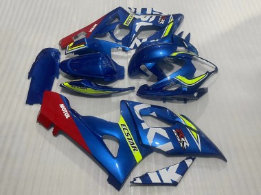 Billigste Suzuki GSXR 1000 Motorrad Verkleidung 2005-2006 - Blau Gelb Rot Motul Ecstar