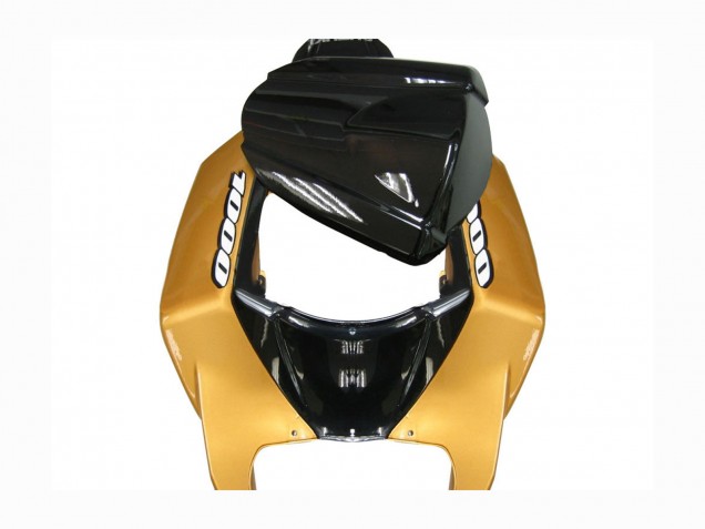 Billigste Suzuki GSXR 1000 Motorrad Verkleidung 2007-2008 - Gold Schwarz Silber Aufkleber