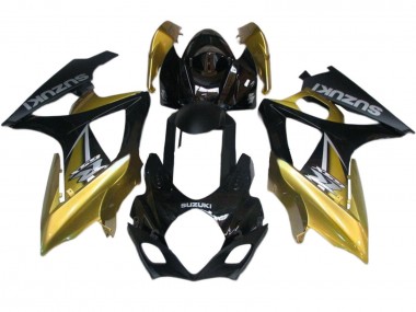 Billigste Suzuki GSXR 1000 Motorrad Verkleidung 2007-2008 - Gold Schwarz Silber Aufkleber