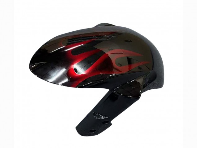Billigste Suzuki GSXR 1000 Motorrad Verkleidung 2007-2008 - Schwarz Rot Flamme