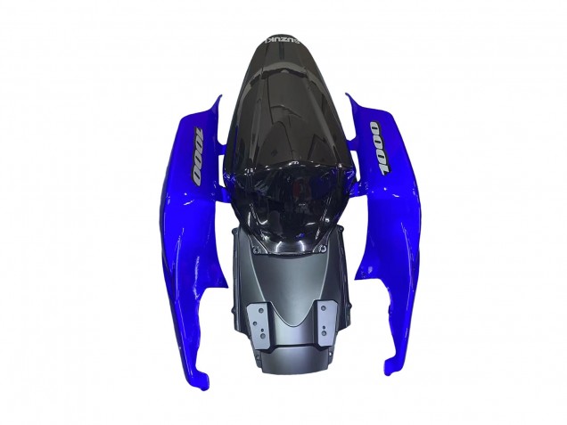 Billigste Suzuki GSXR 1000 Motorrad Verkleidung Kit 2007-2008 - Blau Glanzendes Schwarz