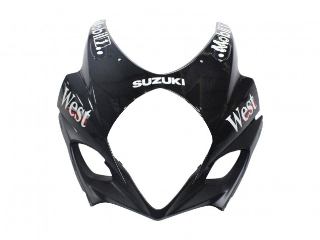 Billigste Suzuki GSXR 1000 Motorrad Verkleidung 2007-2008 - Glanzendes Schwarz Weiss West