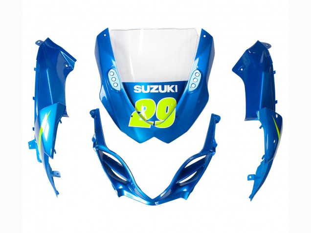 Billigste Suzuki GSXR 1000 Motorrad Verkleidung 2009-2016 - Hellblau Grun Motul 29 Ecstar