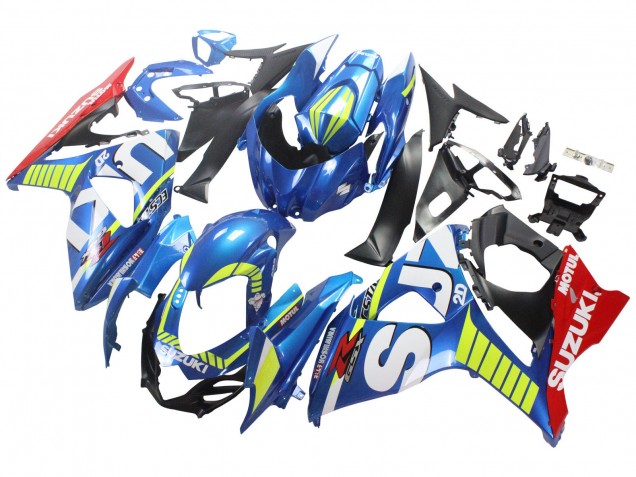Billigste Suzuki GSXR 1000 Motorrad Verkleidung 2009-2016 - Hellblau Grun Rot Motul