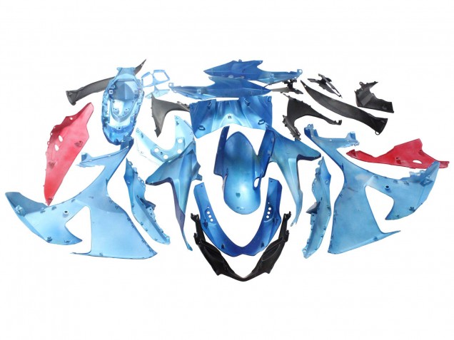 Billigste Suzuki GSXR 1000 Motorrad Verkleidung 2009-2016 - Hellblau Grun Rot Motul