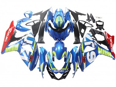 Billigste Suzuki GSXR 1000 Motorrad Verkleidung 2009-2016 - Hellblau Grun Rot Motul
