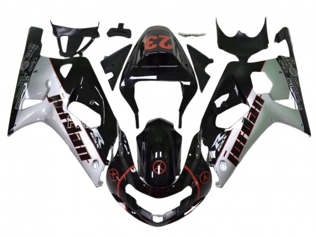 Billigste Suzuki GSXR 1000 Motorrad Verkleidung 2009-2016 - Glanzendes Schwarz Weiss Rot Jordan 23