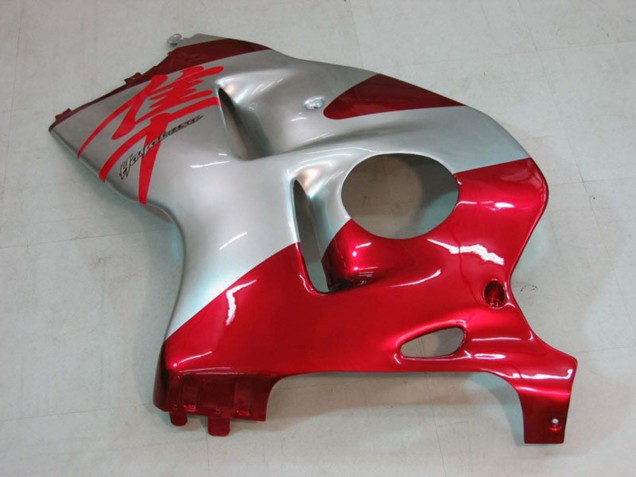 Billigste Suzuki GSXR 1300 Hayabusa Motorrad Verkleidung 1996-2007 - Silber Rot Hayabusa