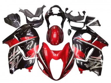 Billigste Suzuki GSXR 1300 Hayabusa Motorrad Verkleidung 1996-2007 - Rot Glanzendes Schwarz Hayabusa